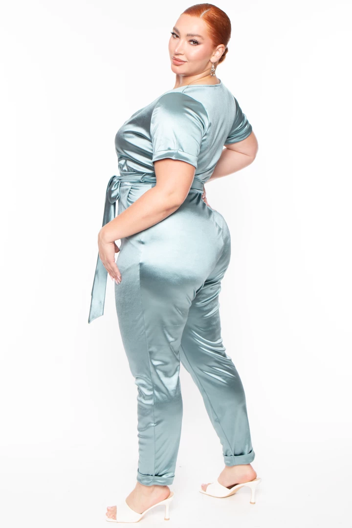 Curvy Sense Party Shop Plus Size Ariel Jumpsuit - Aqua 6 Curvy Sense Party Shop Plus Size Ariel Jumpsuit - Aqua