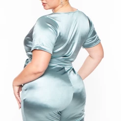 Curvy Sense Party Shop Plus Size Ariel Jumpsuit - Aqua 11 Curvy Sense Party Shop Plus Size Ariel Jumpsuit - Aqua