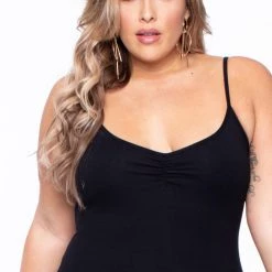 Curvy Sense New Arrivals Plus Size Essential Catsuit - Black