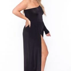Curvy Sense Plus Size Gianna M-Slit Jumpsuit- Black Party Jumpsuilts 10 Curvy Sense Plus Size Gianna M-Slit Jumpsuit- Black Party Jumpsuilts