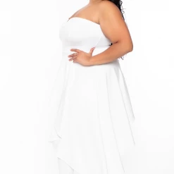 Curvy Sense Plus Size Kelsey Cascading Ruffle Jumpsuit - Ivory 10 Curvy Sense Plus Size Kelsey Cascading Ruffle Jumpsuit - Ivory