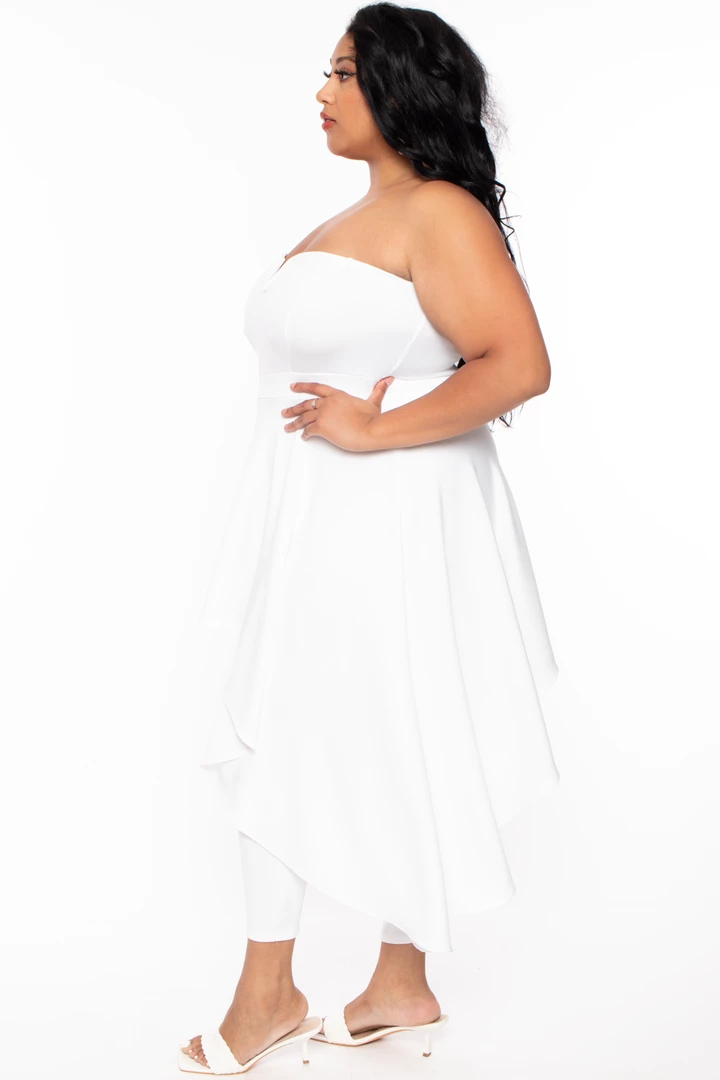 Curvy Sense Plus Size Kelsey Cascading Ruffle Jumpsuit - Ivory 6 Curvy Sense Plus Size Kelsey Cascading Ruffle Jumpsuit - Ivory