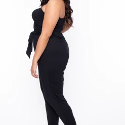 Curvy Sense Party Jumpsuilts Plus Size Lina Strapless Jumpsuit - Black 9 Curvy Sense Party Jumpsuilts Plus Size Lina Strapless Jumpsuit - Black