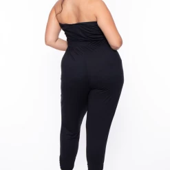 Curvy Sense Party Jumpsuilts Plus Size Lina Strapless Jumpsuit - Black 11 Curvy Sense Party Jumpsuilts Plus Size Lina Strapless Jumpsuit - Black