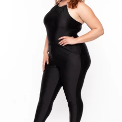 Curvy Sense Plus Size Necklace Halter Jumpsuit - Black Party Jumpsuilts 10 Curvy Sense Plus Size Necklace Halter Jumpsuit - Black Party Jumpsuilts