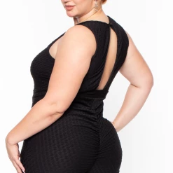 Curvy Sense Plus Size Renley Jumpsuit - Black Party Jumpsuilts