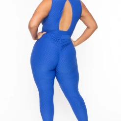 Curvy Sense Plus Size Renley Jumpsuit - Royal Blue