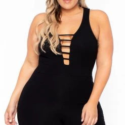 Curvy Sense Plus Size Savanna Jumpsuit - Black Party Jumpsuilts