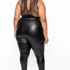 Curvy Sense Plus Size Taneesha Mesh Jumpsuit - Black 9 Curvy Sense Plus Size Taneesha Mesh Jumpsuit - Black