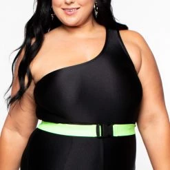 Curvy Sense Party Jumpsuilts Plus Size Totally Rad Bodycon Romper - Black 10 Curvy Sense Party Jumpsuilts Plus Size Totally Rad Bodycon Romper - Black