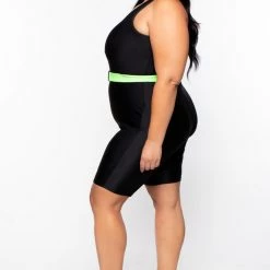 Curvy Sense Party Jumpsuilts Plus Size Totally Rad Bodycon Romper - Black 11 Curvy Sense Party Jumpsuilts Plus Size Totally Rad Bodycon Romper - Black