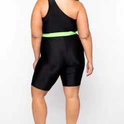 Curvy Sense Party Jumpsuilts Plus Size Totally Rad Bodycon Romper - Black 9 Curvy Sense Party Jumpsuilts Plus Size Totally Rad Bodycon Romper - Black