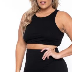 Curvy Sense Plus Size Candace Tank And Skirt Matching Set - Black New Arrivals