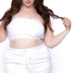 Curvy Sense New Arrivals Plus Size Abbey 3 Piece Matching Set - White