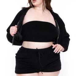 Curvy Sense Plus Size Abbey 3 Piece Matching Set - Black 10 Curvy Sense Plus Size Abbey 3 Piece Matching Set - Black