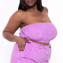 Curvy Sense Plus Size Abbey 3 Piece Matching Set - Purple New Arrivals