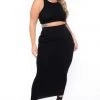 Curvy Sense Plus Size Candace Tank And Skirt Matching Set - Black New Arrivals