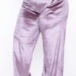 Curvy Sense Plus Size Eloise Velour Bandeau & Pant Set - Mauve 21 Curvy Sense Plus Size Eloise Velour Bandeau & Pant Set - Mauve