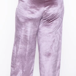 Curvy Sense Plus Size Eloise Velour Bandeau & Pant Set - Mauve 23 Curvy Sense Plus Size Eloise Velour Bandeau & Pant Set - Mauve