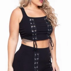 Curvy Sense Plus Size Lexie Matching Set- Black