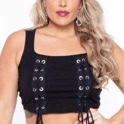 Curvy Sense Plus Size Lexie Matching Set- Black