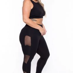 Curvy Sense Plus Size Valerie Mesh Matching Set- Black 11 Curvy Sense Plus Size Valerie Mesh Matching Set- Black