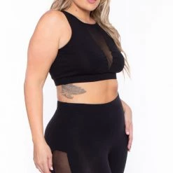 Curvy Sense Plus Size Valerie Mesh Matching Set- Black 10 Curvy Sense Plus Size Valerie Mesh Matching Set- Black