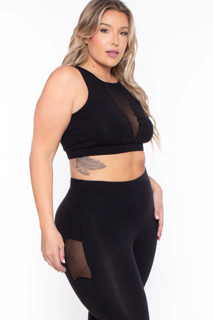 Curvy Sense Plus Size Valerie Mesh Matching Set- Black 6 Curvy Sense Plus Size Valerie Mesh Matching Set- Black