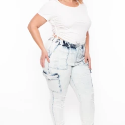 Curvy Sense Tops Plus Size Basic Ribbed Crop Top - Ivory 11 Curvy Sense Tops Plus Size Basic Ribbed Crop Top - Ivory