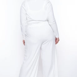 Curvy Sense Plus Size Essential Ribbed Button Front Top - Ivory Essential Mix