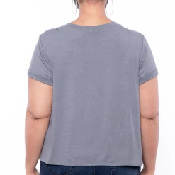 Curvy Sense Plus Size Graphic "Boss Babe" Tee & Mask Set - Grey 9 Curvy Sense Plus Size Graphic