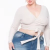 Curvy Sense Plus Size Marren Top - Beige Tops
