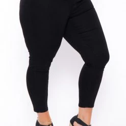 Davids Place Plus Size Ayden 3 Button Jean - Black