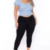 Davids Place Plus Size Ayden 3 Button Jean - Black
