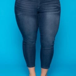 David's Place New Arrivals Plus Size Kailey 2 Buttons Jeans - Medium Wash