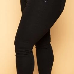 David's Place New Arrivals Plus Size Kailey 2 Buttons Jeans - Black