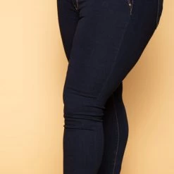 David's Place Plus Size Kailey 2 Buttons Jeans - Dark Wash