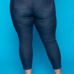 David's Place New Arrivals Plus Size Kailey 2 Buttons Jeans - Medium Wash