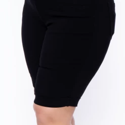 DIAMANTE Back In Stock Plus Size Bermuda Denim Shorts - Black 9 DIAMANTE Back In Stock Plus Size Bermuda Denim Shorts - Black