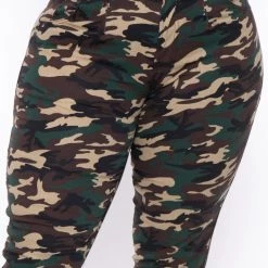DIAMANTE Back In Stock Plus Size Sera Jogger Jeans- Camo