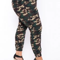 DIAMANTE Back In Stock Plus Size Sera Jogger Jeans- Camo