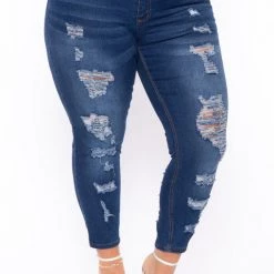 Doll House Plus Size Dollhouse Tiana Distressed Jeans - Medium Wash New Arrivals