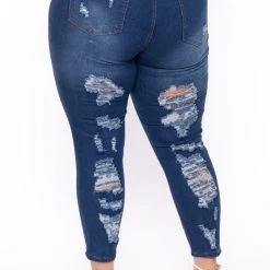 Doll House Plus Size Dollhouse Tiana Distressed Jeans - Medium Wash New Arrivals