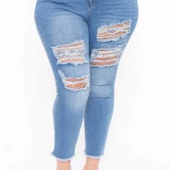 Plus Size DollHouse Christina Skinny Jeans- Medium Wash Blue