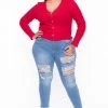 Plus Size DollHouse Christina Skinny Jeans- Medium Wash Blue