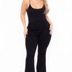 Plus Size Dollhouse Jackie Flare Jeans - Black