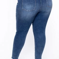 Jeans Plus Size Dollhouse Snake Belted Jean - Dark Wash