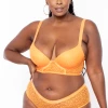 Eight One Int'l Inc. Plus Size Balconette Leopard Lace Lingerie Set - Orange Intimates