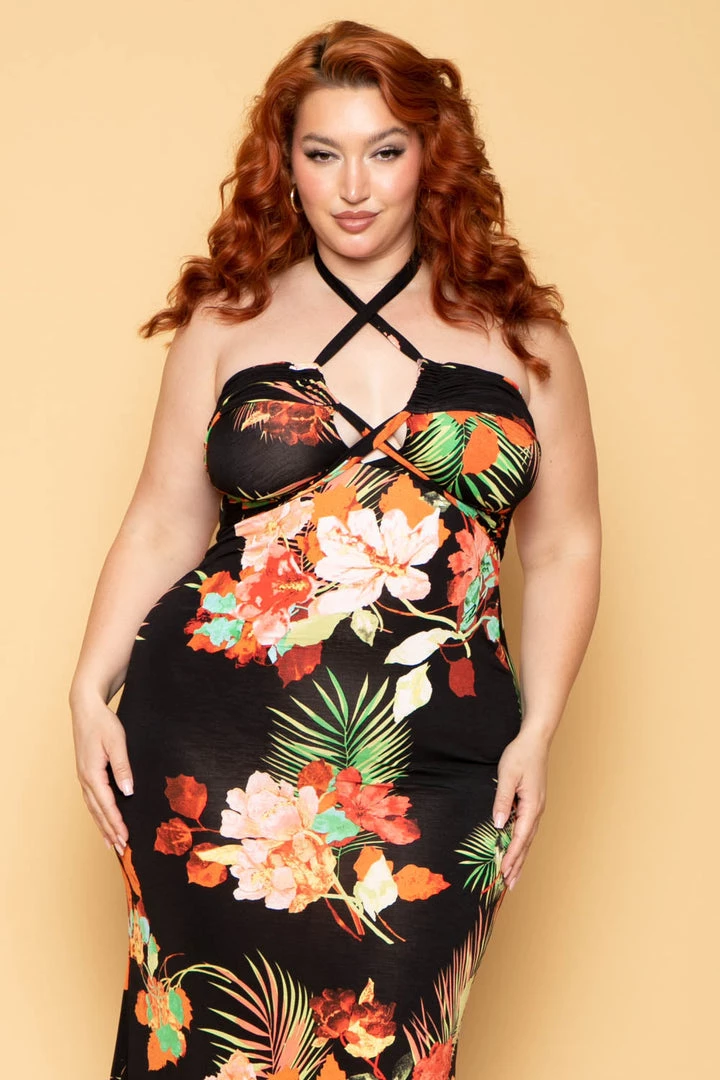 Gibiu Plus Size Blair Halter Maxi Dress - Black New Arrivals 4 Gibiu Plus Size Blair Halter Maxi Dress - Black New Arrivals