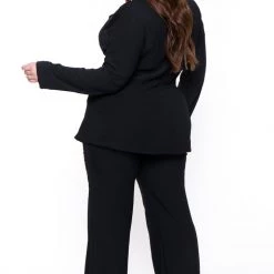 Gibiu Plus Size HBIC Pant Suit Set - Black
